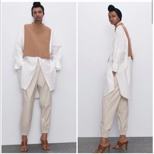 NWT / Zara Faux Leather Jogging Pants